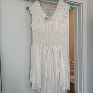 Princess Polly Cream Ruffled Dress